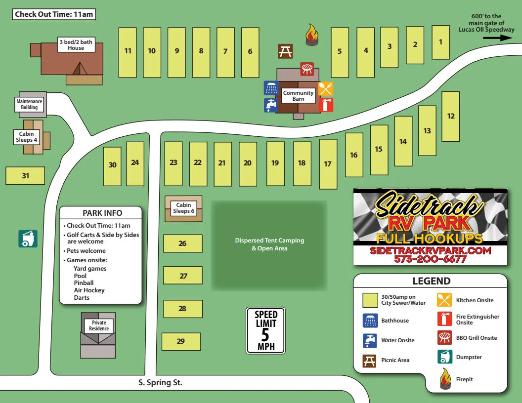 Map of Sidetrack RV Park